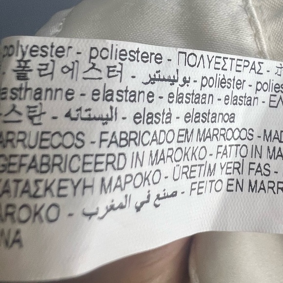 Zara Cream Satin Effect Jumpsuit size small - Picture 5 of 5